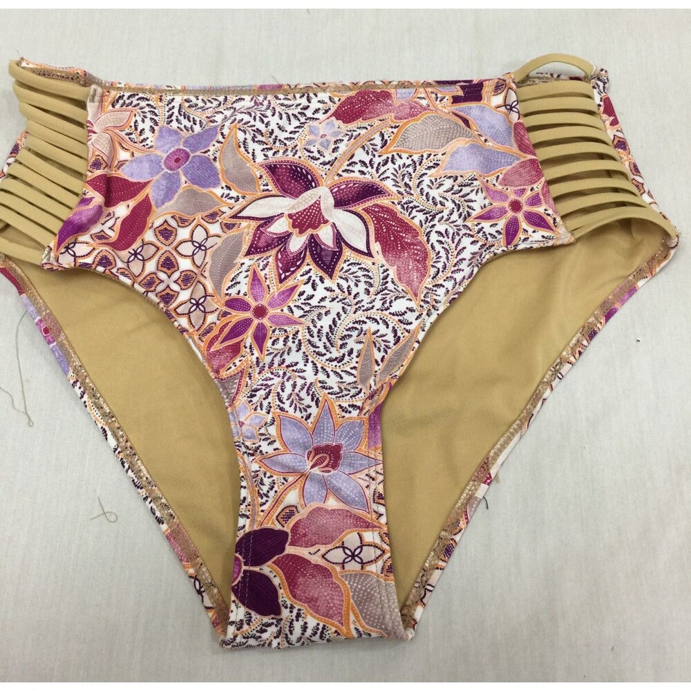 NWOT TINI BIKINI WOMENS SWIM HIGH WAIST BOTTOMS SIZE XL